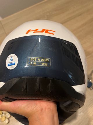 Casco Moto HJC Blanco y Negro