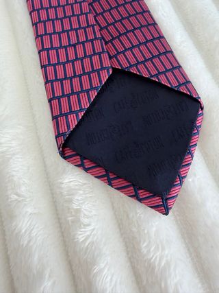 Corbata Rosa y Azul Marino Café Coton