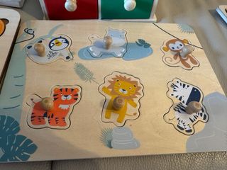 Juegos Montessori Madera Puzzles Verduras Animales