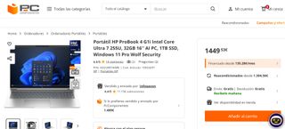 Portátil 16'' HP ProBook 4 G1i Ultra 7 32GB 1TB