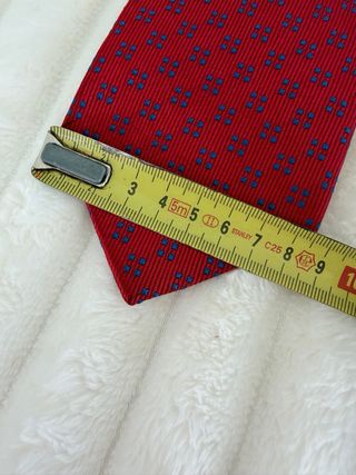 Corbata Domo Seda Azul Marino y Rojo