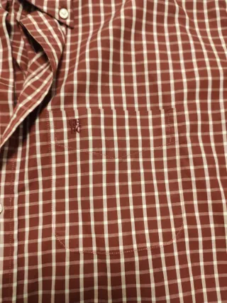 Camisa Carolina Herrera Hombre Cuadros Rojo/Blanco