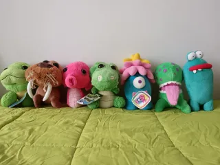 Set 7 Peluche Mostri Colorati