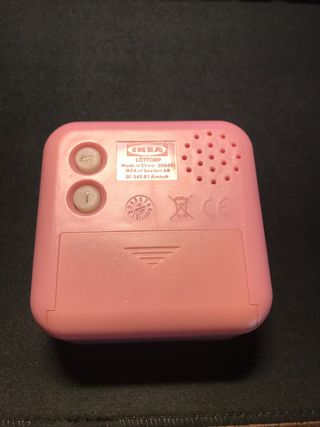 Orologio Sveglia Temperatura Clockis Ikea rosa