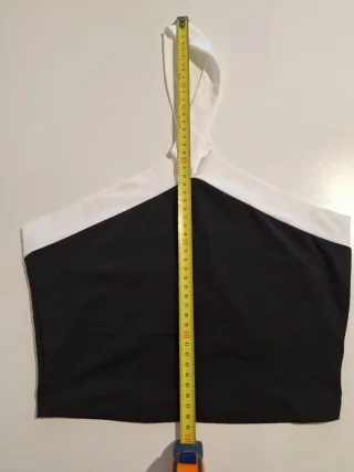 Top SHEIN cruzado blanco y negro Talla S NUEVO