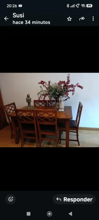 Mesa de comedor con 6 sillas