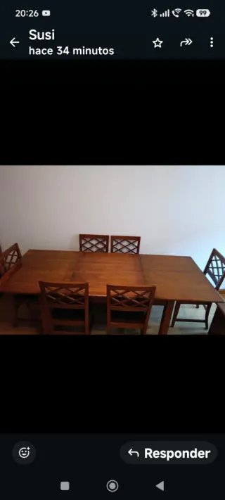 Mesa de comedor con 6 sillas