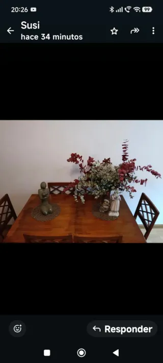 Mesa de comedor con 6 sillas