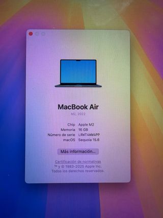 MacBook Air 13.6 M2 16GB RAM 256GB SSD Gris