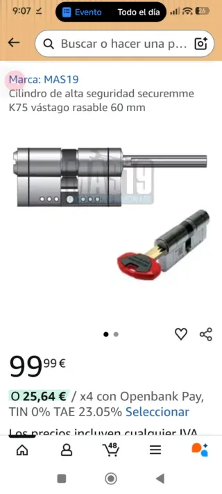 Cerradura de seguridad Seguremme
