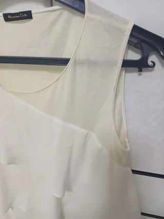 Blusa sin mangas Massimo Dutti beige