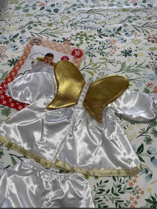 Disfraz Bebé Ángel Blanco y Dorado