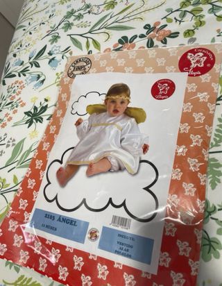 Disfraz Bebé Ángel Blanco y Dorado