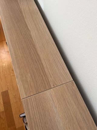 3  Besta Ikea Roble Tinte Blanco con estantes