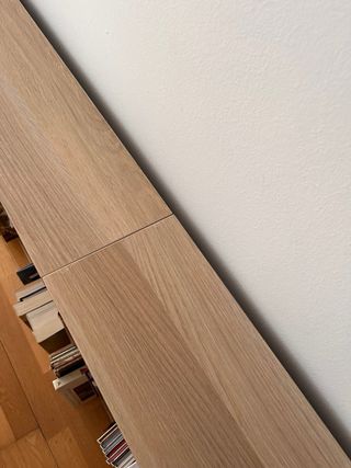 3  Besta Ikea Roble Tinte Blanco con estantes