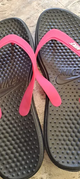 Chanclas Nike Mujer Negro/Rosa