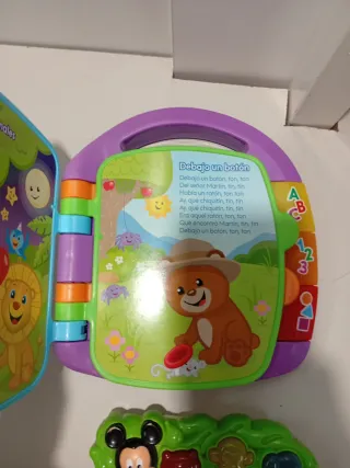 Libro Cancionero Fisher Price y Libro Mickey Mouse