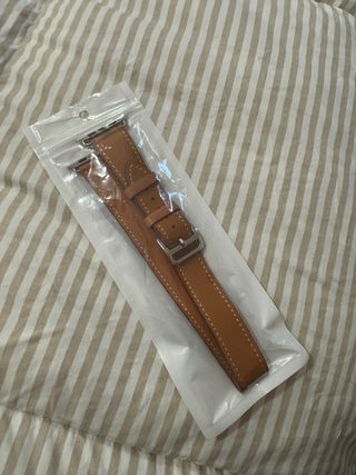 Correa doble vuelta Apple Watch Marrón