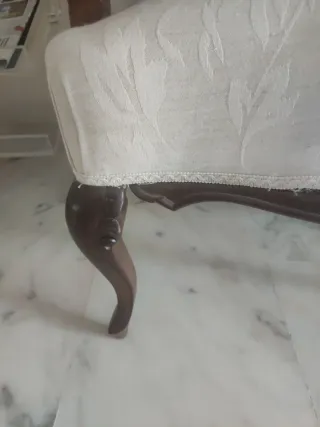 Butacas Descalzadora Madera y Tela 50 € cada una