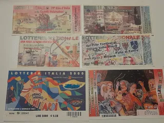 Collezione gratta e Vinci e Biglietti Lotteria