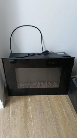 Chimenea eléctrica negra cristal
