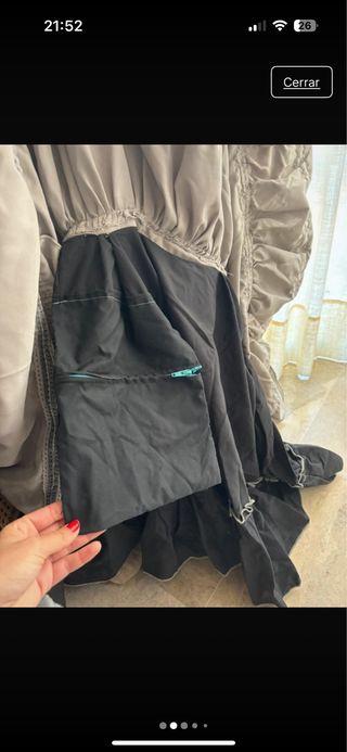Traje de flamenca gris bordado