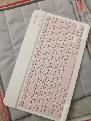 Tablet Android 15 con Teclado Rosa