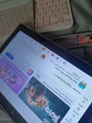 Tablet Android 15 con Teclado Rosa