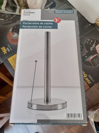 Portarrollos Cocina Soporte Metal Cromado Livarno