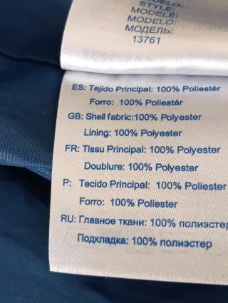 Abrigo acolchado Luanvi azul marino hombre