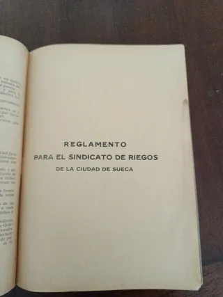 Ordenanzas y Reglamentos de Riegos de Sueca