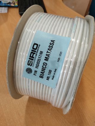 Rollo Cable coaxial Sirio RF100 Blanco 100m baja p