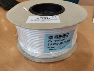 Rollo Cable coaxial Sirio RF100 Blanco 100m baja p