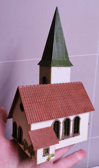 Maqueta Vintage edificio escala HO tren eléctrico