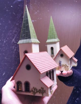 Maqueta Vintage edificio escala HO tren eléctrico