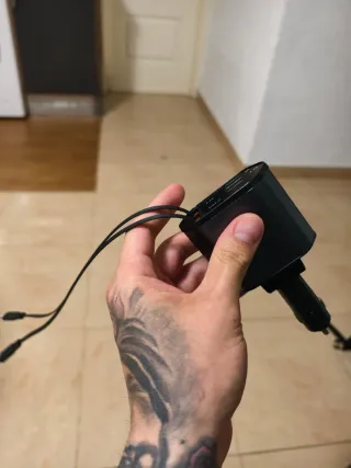 Cargador Coche USB Doble Negro