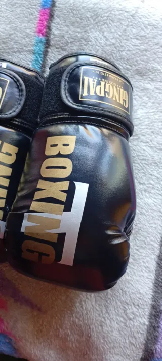 Guantes de Boxeo Gingpai Negros 6 oz