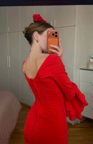 Vestido Flamenca Rojo Volantes