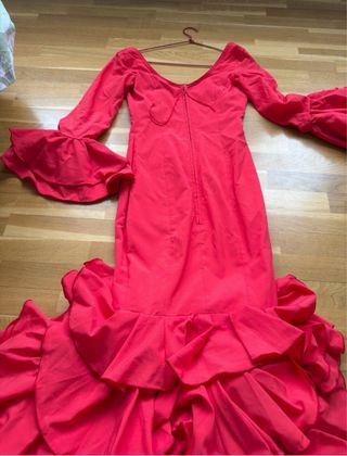 Vestido Flamenca Rojo Volantes