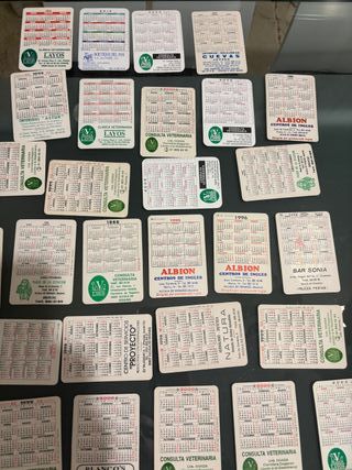 Lote 61 calendarios de mano de perros