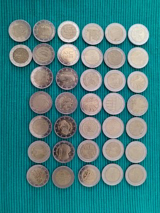 Lote 37 Monedas 2 Euros Conmemorativas