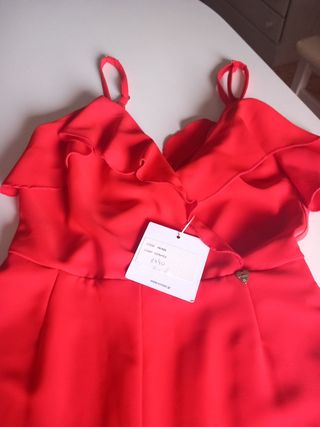 Mono rojo con volantes Enzzo