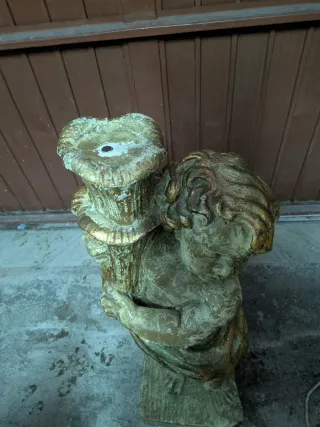 Scultura putto in pietra antico vintage 80cm