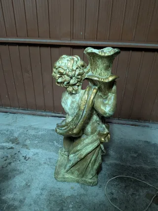 Scultura putto in pietra antico vintage 80cm