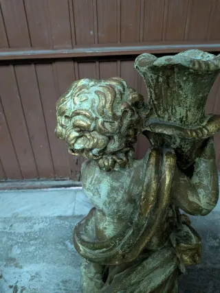 Scultura putto in pietra antico vintage 80cm