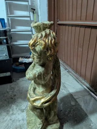Scultura putto in pietra antico vintage 80cm