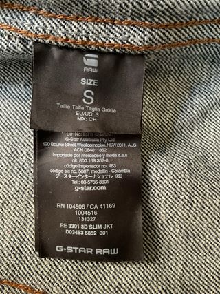 Chaqueta vaquera hombre de G-Star Raw (S)