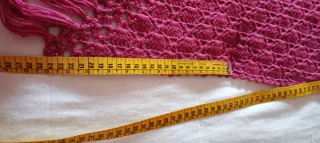 Mantón de Baturra rosa con flecos