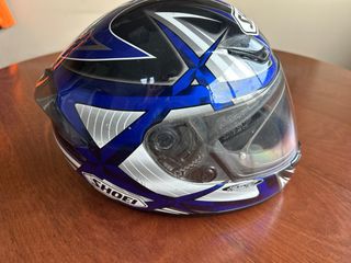 Casco Shoei Azul y Negro