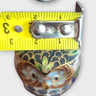 3 Gufi CLOISONNÉ OWL vintage 70s  arte cinese